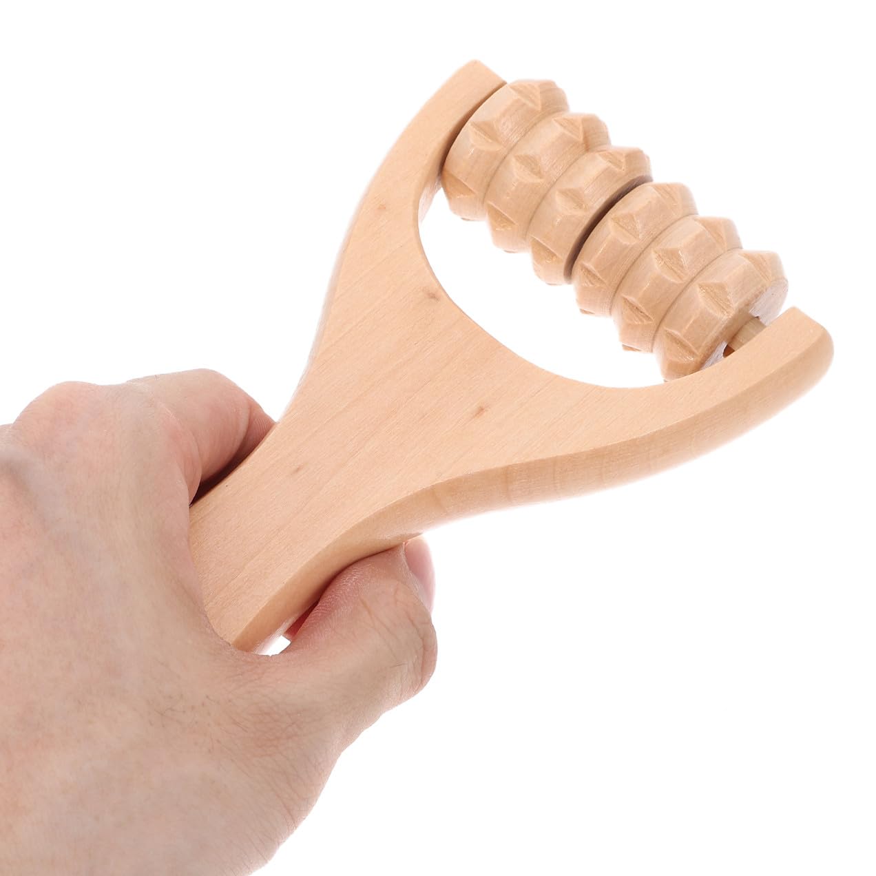 FRCOLOR 15piezas Rodillo De Masaje Manual De Madera Masajeador De Cuerpo Portátil Herramienta Para Relajar Músculos y Mejorar Circulación Para Oficina y Viajes