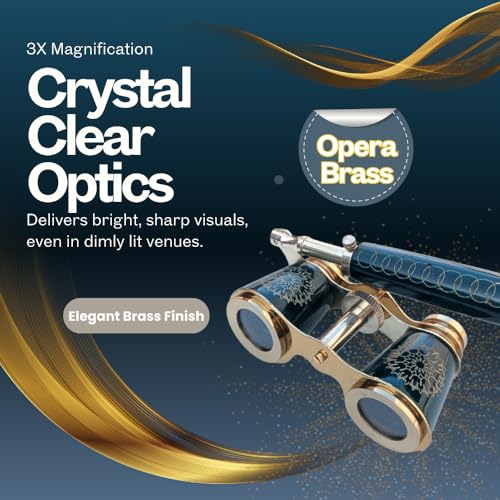 Binoculares Opera Glasses estilo vintage 3x30 mm miniatura 4