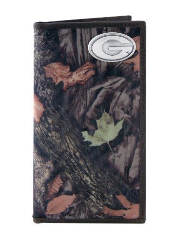 NCAA Georgia Bulldogs Zep-Pro Fencerow Nylon Long Secretary Concho Wallet, Camouflage