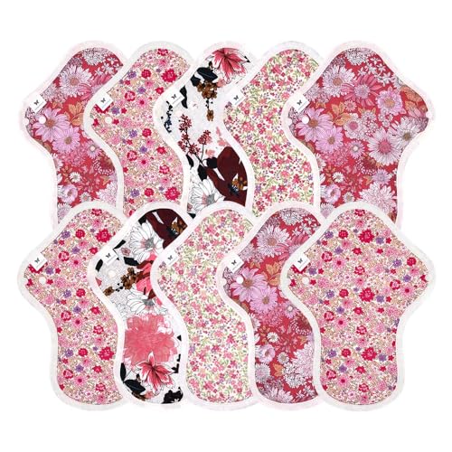 AENUANCE(エニュアンス)布ナプキン 防水 生理用 ふつうの日 昼 吸水ナプキン 10枚 セット 30cc 尿漏れパッド 少量用 薄型 M AEMWT-10P-V17