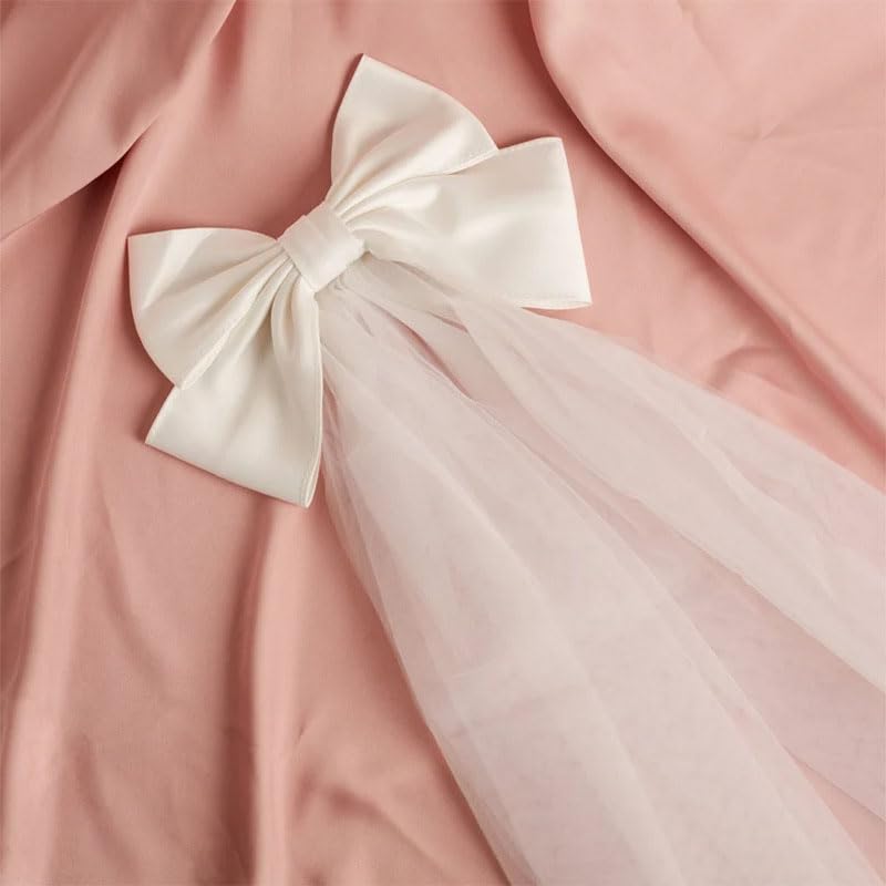 Miniatura 3 de LUXCASTLE Velo de boda velo de boda velo de boda velo de boda velo de lazo velo corto velos cortos lazos velos de deshierbe accesorios de novia para