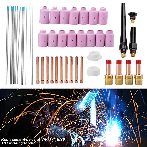 Bocal da tocha de soldagem 46 pçs/conjunto Tocha de soldagem série consumíveis acessórios