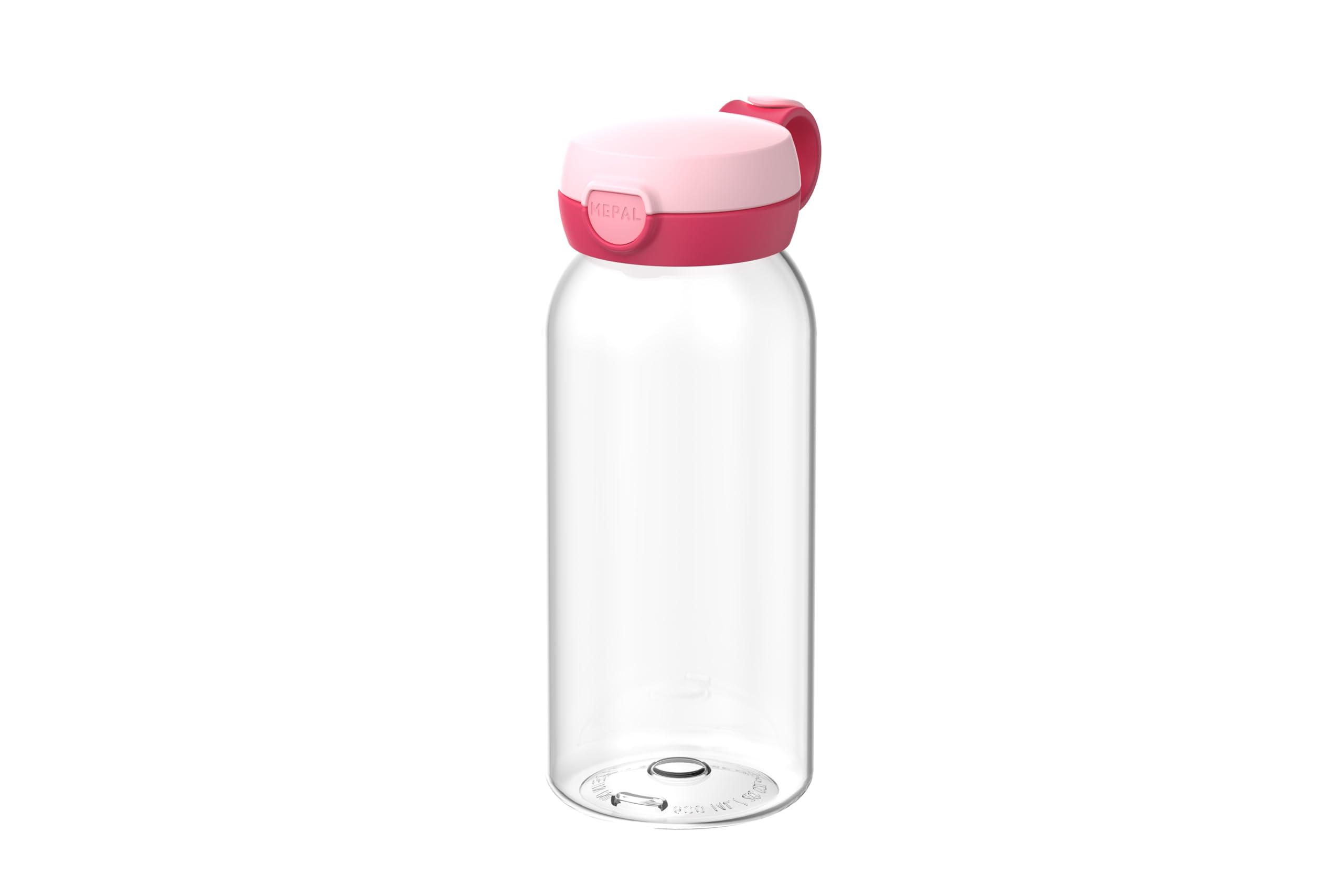 Mepal - Water bottle with hinged lid Campus - Lid pops open at the touch of a button - Children's drinking bottle suitable for carbonated drinks - Leak-proof and dishwasher safe - 600 ml - Cool pink