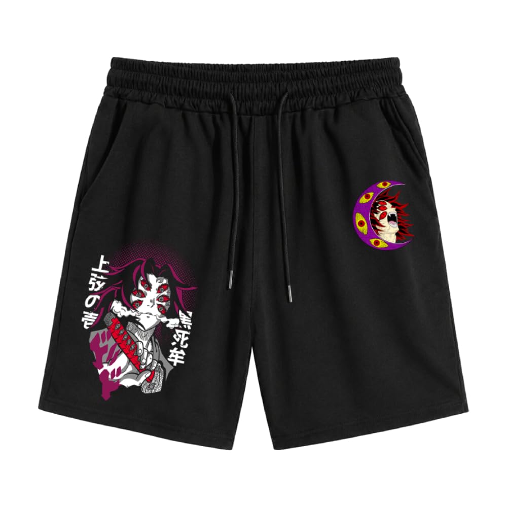 Kokushibo Anime Graphic Printed Shorts for Men-image-42