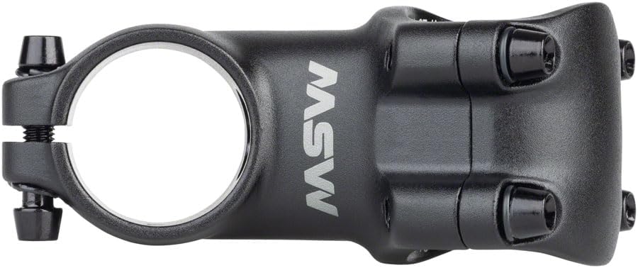 MSW 25 Stem - 60mm, 31.8 Clamp, -25, 1-1/8", Aluminum, Black