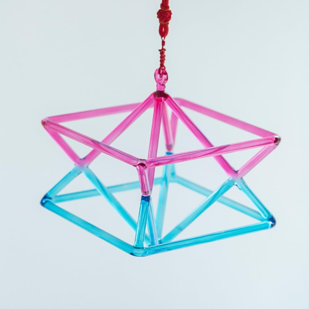 Piramide Di Cristallo Che Canta, Suono Eccellente, For La Meditazione | , Con percussore for campane tibetane in cristallo, buddista, yoga, riduzione dello stress(7 Inch)