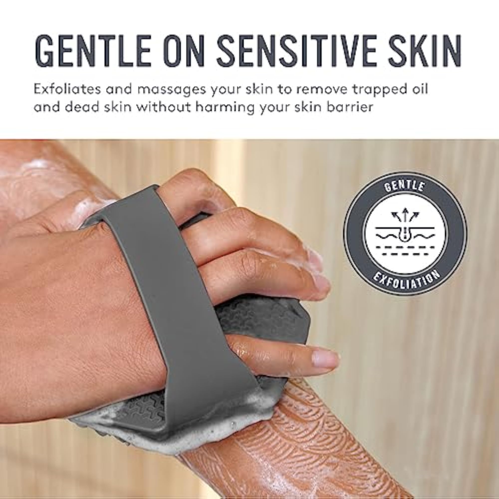 Soft Silicone Body Brush for Gentle Exfoliation