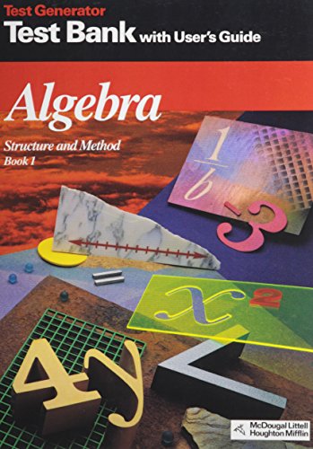 McDougal Littell Structure & Method: Test Bank & User Guide Book 1
