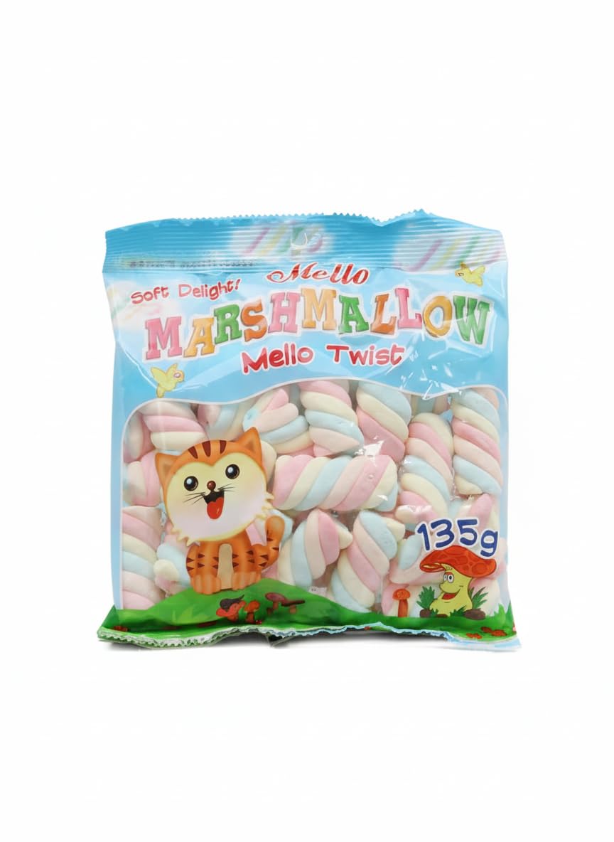 Amazon.com : Mellow Twist Marshmallow 135g – Soft & Fluffy Twisted