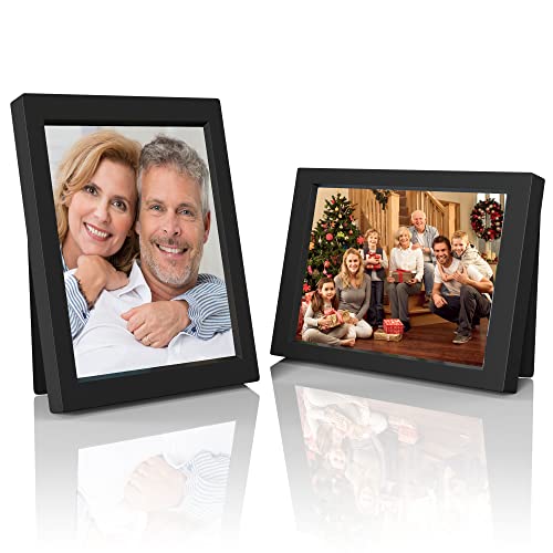 KWANWA Fotorahmen für Fotos à 12,7 x 17,8 cm, Schwarz, 2 Stück Cover