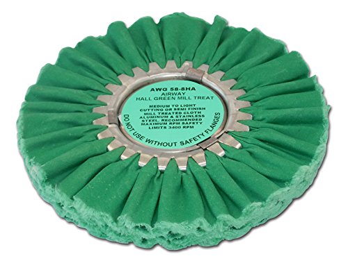 Zephyr Custom Polishing Products Airway Buffing Wheels for Industrial Polishers, Big Rigs and Lifted Trucks. Made in The U.S.A.(Color - Green)