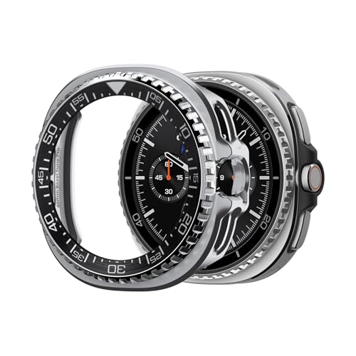 Spigen Bezel Tune Pro (Diver) Designed for Samsung Galaxy Watch 8 Classic 46mm Bezel Ring Protector with Case (2025) - Black