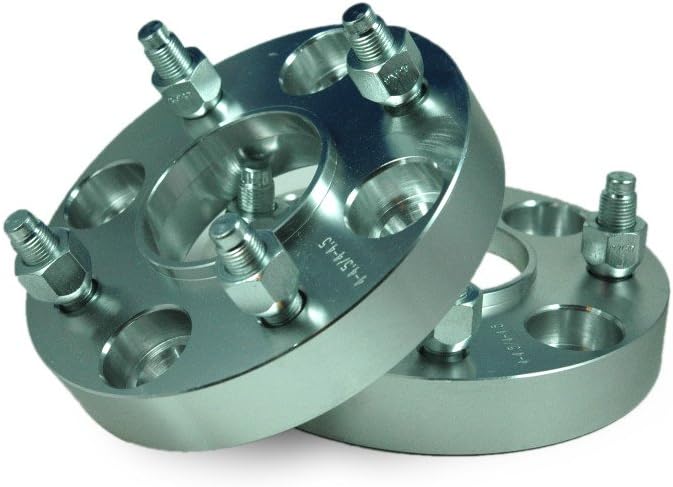 2 Hub Centric Wheel Adapters Spacers 4x4.5 to 4x4.5 (4x114.3 to 4x114.3) Compatible with Nissan Thickness 1 Inch 12x1.25 Studs