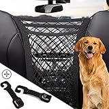 Upgraded 3-Layer Universal Car Seat Mesh Organizer- Car Purse Pouch Mesh Pocket Handbag Holder- Auto Cargo Storage Net Bag & Headrest Hook for SUV- Vehicle Barrier of Backseat Pet Kids
