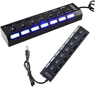 UKCOCO USB Hub USB Type c Hub USB Multi Charger Hub USB Root Hub 7-Port USB Hub High USB Hub High Speed