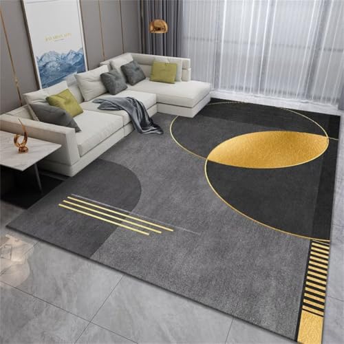 Tapis moderne design géométrique gris 140x200cm aux finitions soignées