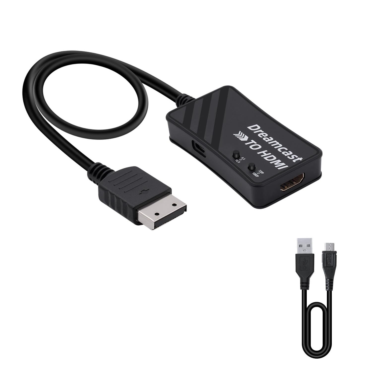 Mcbazel Adattatore HDTV HDMI per Dreamcast, Dreamcast a HDMI Adattatore Convertitore Supporto Del Rapporto Schermo 4:3/16:9, Risoluzione 720p o 1080p
