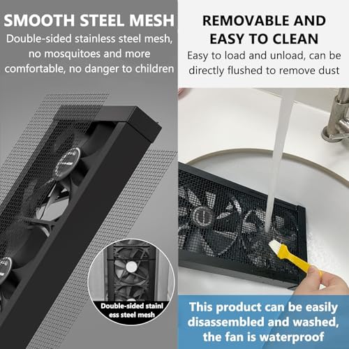 Ventilateur d'extraction rétractable pour fenêtre de chambre - 7
