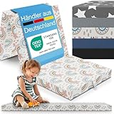 ELONEO Klappmatratze 65x195 cm, 9 cm hoch, Klappmatratze Kinder faltbar, klappbare Gästematratze, Faltbare Matratze, Reisematratze für Kinder und Erwachsene für Reisen und Camping