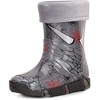 Ladeheid Children's Wellington Boots Swk2020 (Dark Grey Spiders 40, 6/7 UK Child)