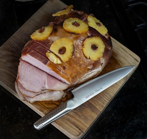 Global UKON Chef's Knife with 20cm Blade, CROMOVA 18 Stainless Steel, Silver and Black - Image 3