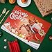 BESTonZON 6PCS Cute Christmas Placemats Waterproof Xmas Christmas Placemats Set, Red Holiday Table Mats for Dining Table Decoration(17.3” X 11.8”)