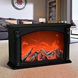 Led Kamin,Kaminlampe mit Tasten-Schalter,Elektrische Kamine Mit Flammeneffekt,USB&Batteriebetrieben Kaminfeuer Simulation Tischkamin Ornament Nach Hause