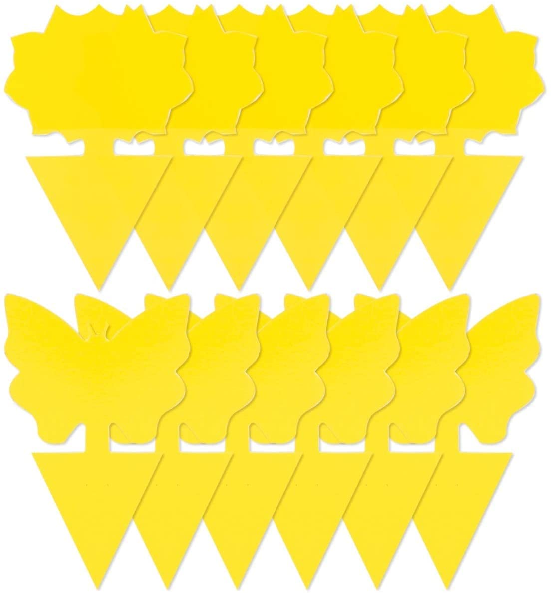 ELECDON 12 Pack Sticky Fruit Fly Trap and Fungus Gnat Traps Killer for Indoor and Outdoor, Protect The Plant, Non-Toxic and Odorless