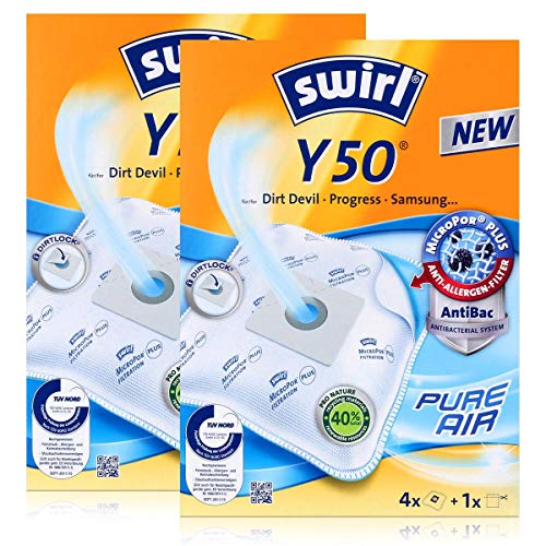 8 Original SWIRL Y50 Staubsaugerbeutel für Dirt Devil M 7100 - EQU
