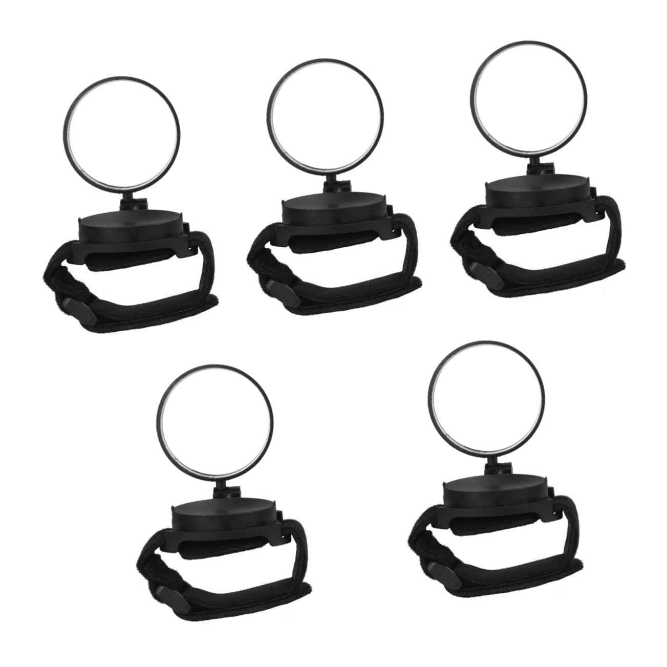 5 Pièces miroir de vélo vue arrière rétroviseurs rotatifs de cyclisme miroir de casque cycle rétroviseur de poignet de bras pour vélo miroir tournant de cyclisme plastique Black