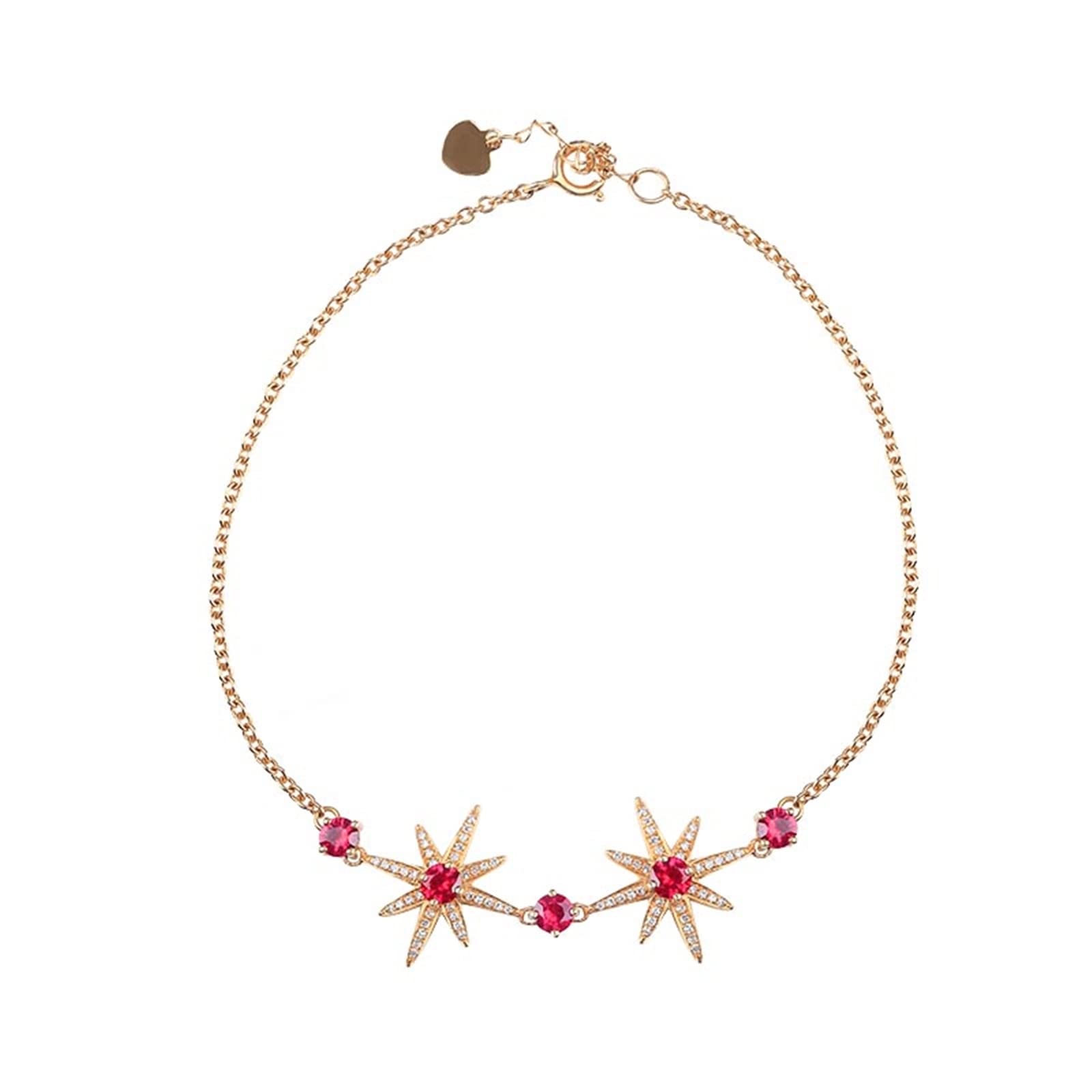 Bracelet diamant et rubis rouge, le cadeau d'astrologie idéal - 8