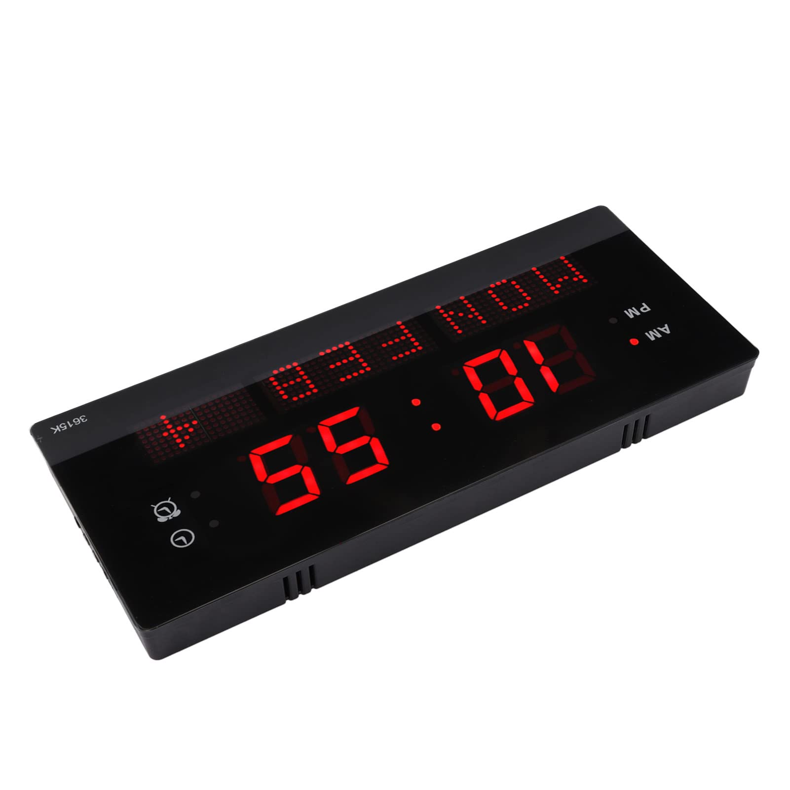 LED Wall Clock 100-240V Elegant Digital Display Electric Wall Desk Clock for Room (EU Plug)