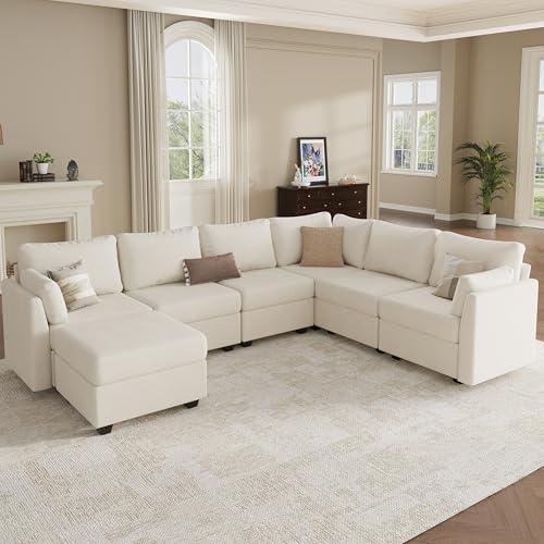 Reedvales Modular Sectional Sofa Couches, Large Convertible Modular Couches with