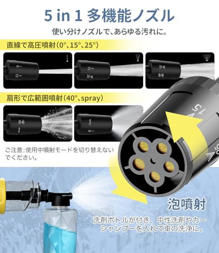 Joinylotus コードレス高圧洗浄機 9MPaモデル