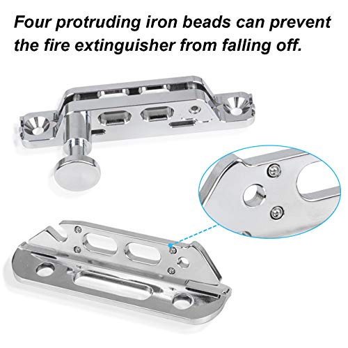 Sulokiy Chrome Quick Release Fire Extinguisher Mount Roll Bar Extinguisher Mount Fit For Jeep Wrangler UTV Polaris RZR Ranger Can-Am Maverick ATV