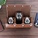 ROTHWELL Watch Roll Travel Case for 3 Watches | Tough Portable Protection, Fits All Wrist Watch & Smart Watches Up to 50mm (Tan/Brown)