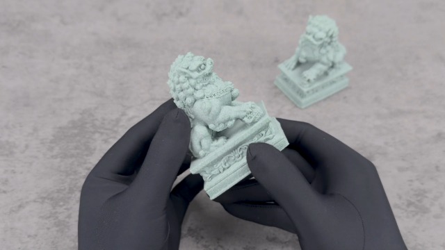 2 PCS Estatua León Guardián Feng Shui de Piedra para Protección miniatura 7