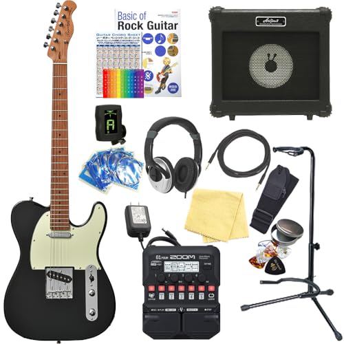 Bacchus バッカス BTE-1 RSM/M BLK エレキギター 初心者 入門 18点セット G1Four マルチエフェクター付