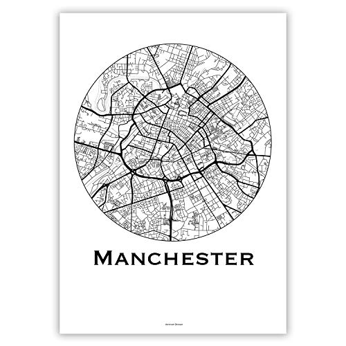 Poster de Manchester poster mural pour salon moderne et bureau