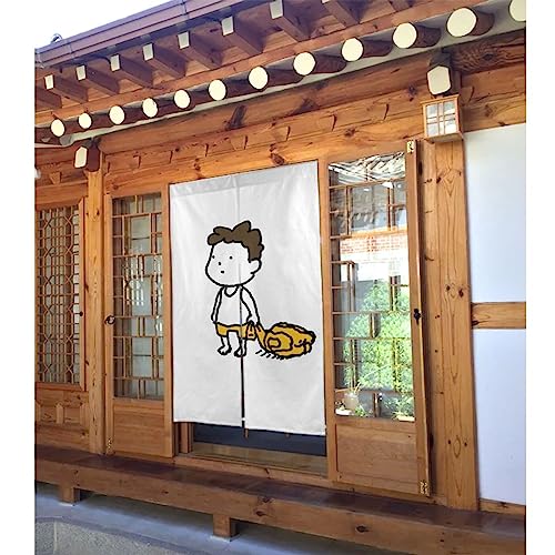 人気 ヨシタケシンスケ (2) のれん 間仕切り 目隠し 暖簾 ドアカーテン ロング 和風 遮光 厚手 柔らかい 飾り 玄関/廊下/寝室/部屋/出入り口/キッチンに プライバシー保護