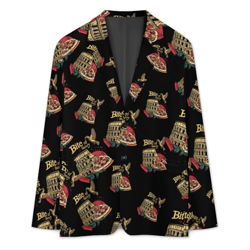 Bite of History Italy Mens Suit Jacket Lapel Blazers V Neck Button Business Coat Tuxedo for Wedding Party3