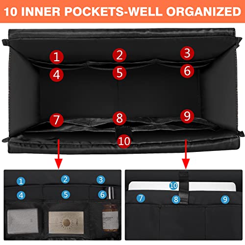Image of IBFUN Utility Tote Bag with 24 Pockets, Large Teacher Tote for Women with Laptop Compartment, Travel Tote Bag with Zip Top