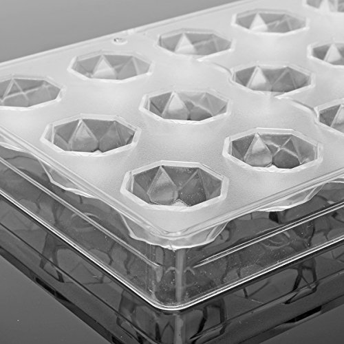 Binwat 21 Grid Chocolate Candy Mold PC Polycarbonate Chocolate Making Mould (Diamond) - Image 3