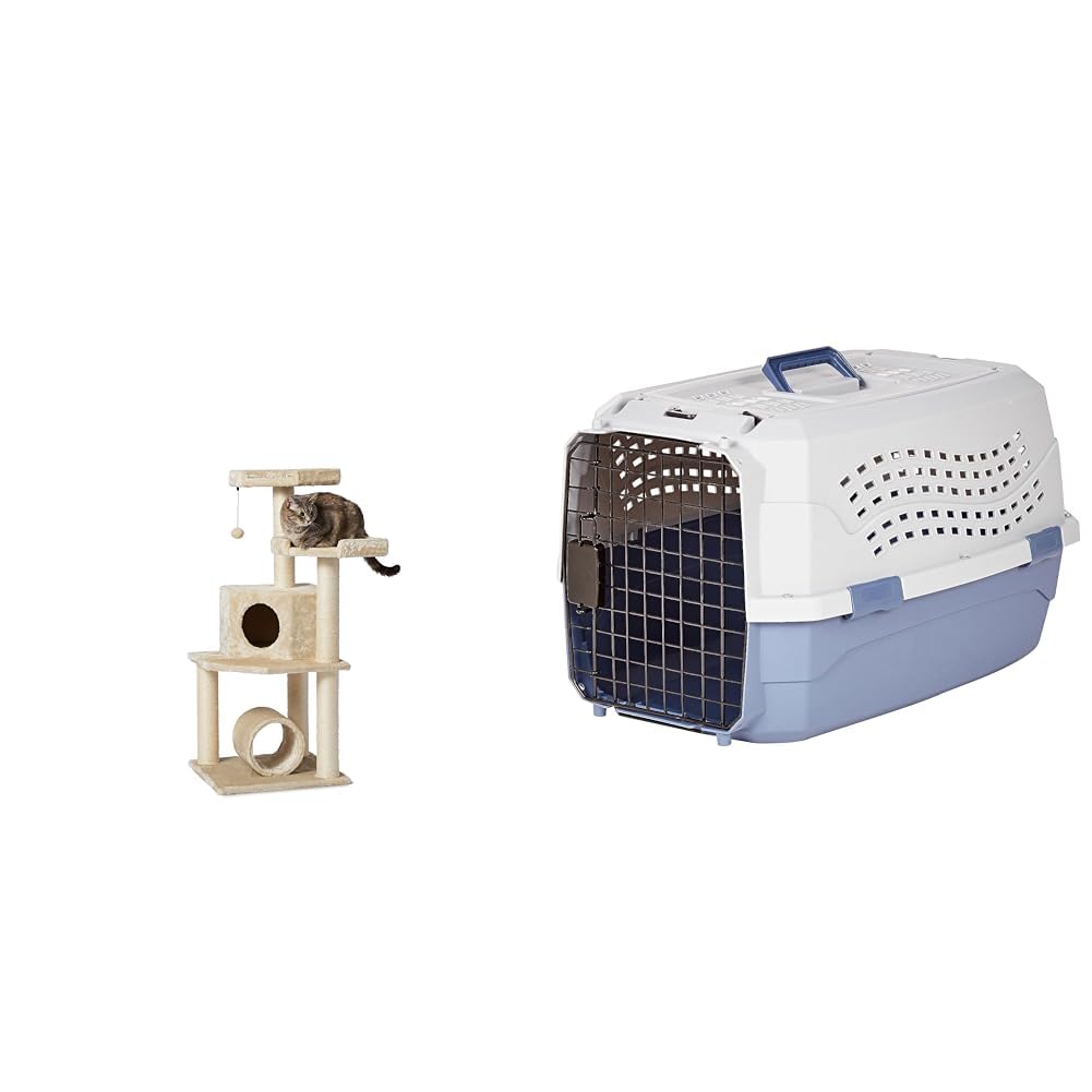 Amazon Basics Cat Tree Tower with Tunnel and Scratching Post 19 x 19