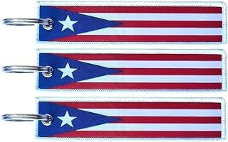 JAVD Flag Keychain Tag with Key Ring