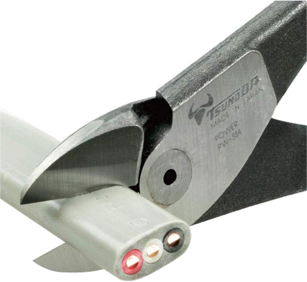 TSUNODA, Thin Blade High Leverage Cutting Pliers PW-334, 8-inch