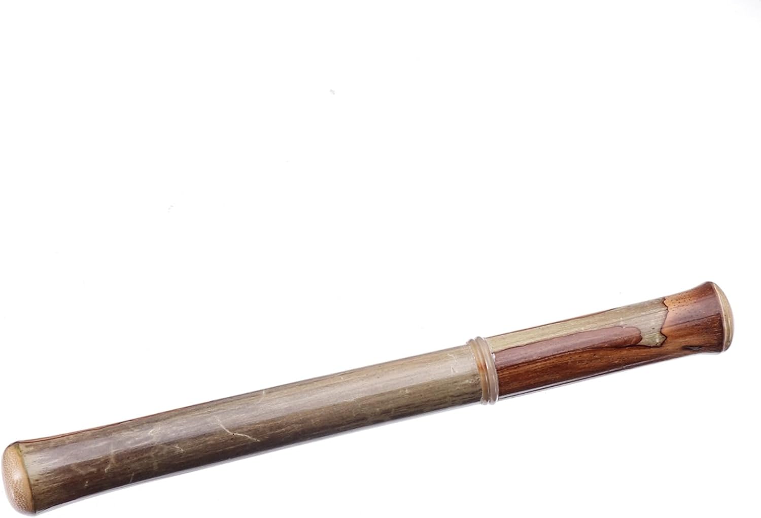 Bamboo Fountain Pen in Natural Pattern with Pen Pouch Sac Broad Nip Business Gift Collection(5.91×0.59")