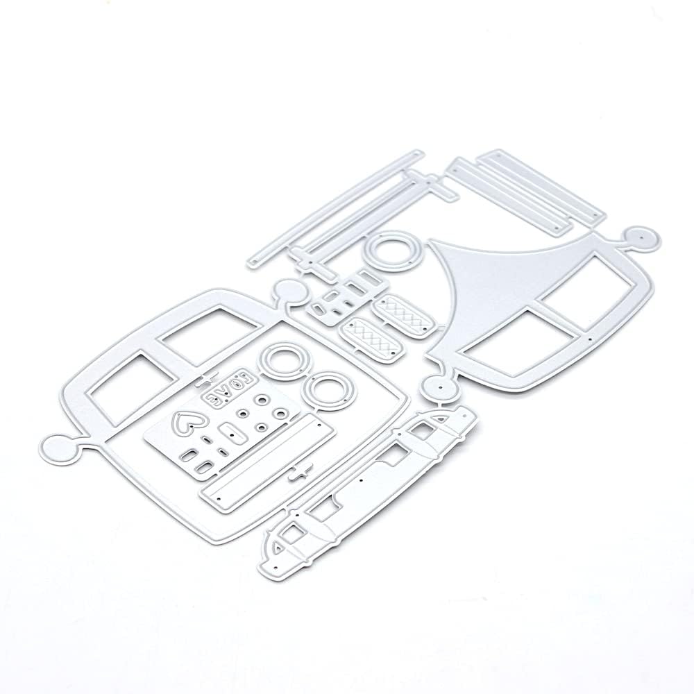 KSCRAFT Summer Camper Car Metal Cutting Dies Stencils for DIY Scrapbooking/Photo Album Decorative Embossing DIY Paper Cards