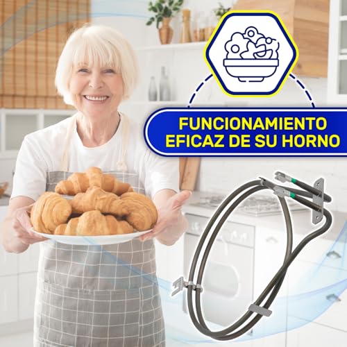 Rundschreiben Heizelement für Backöfen 230V 2100W Originalcode 00435829 435829 00443340 443340 für Bosch für Balay für Siemens C00298566 für Indesit für Whirlpool - Garantie 10 Jahre - MONTERAL