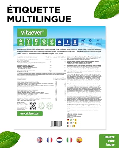 Collagène en Poudre 1000 g - 100% Collagène Bioactif hydrolysat Peptides - collagène type 1, 2 & 3 - Goût Neutre - Sans additifs – Image 8
